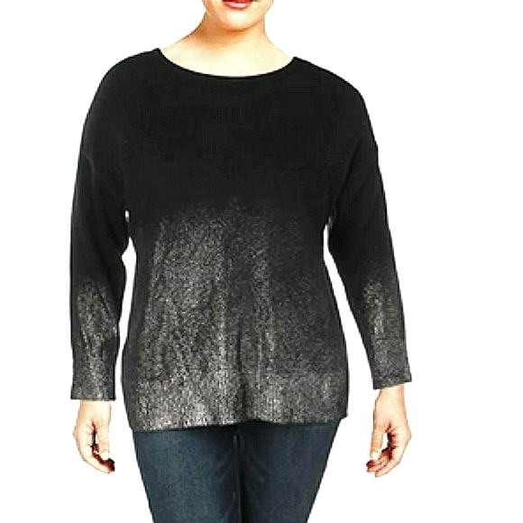 Vince Camuto Sweaters - NWT Vince Camuto Metallic Ribb Trim Pull sweater